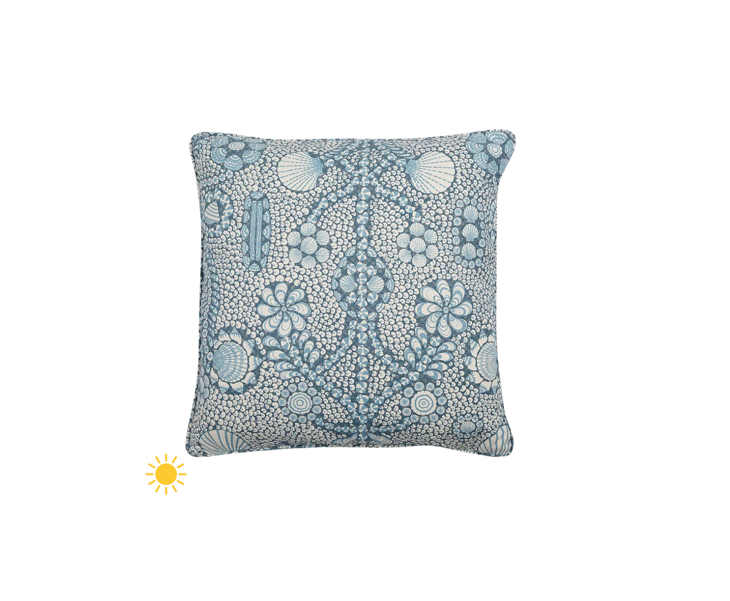 Blue Shell Grotto Pillow Outdoor