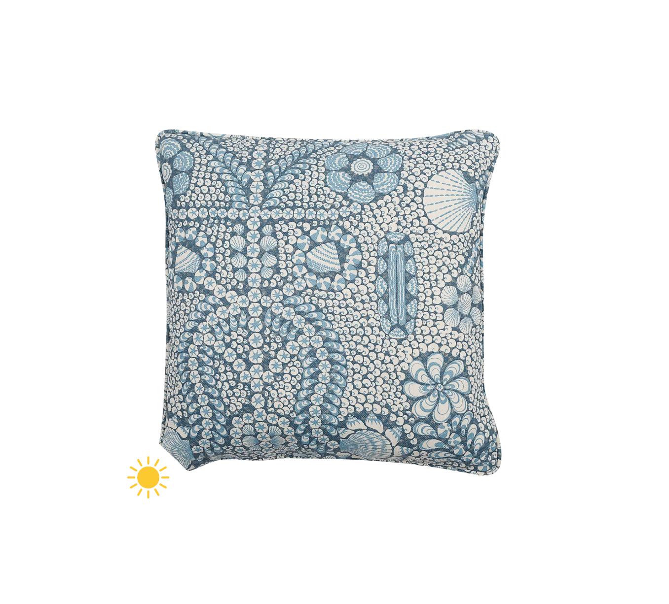 Blue Shell Grotto Pillow Outdoor