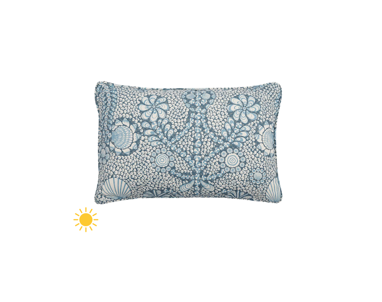 Blue Shell Grotto Pillow Outdoor