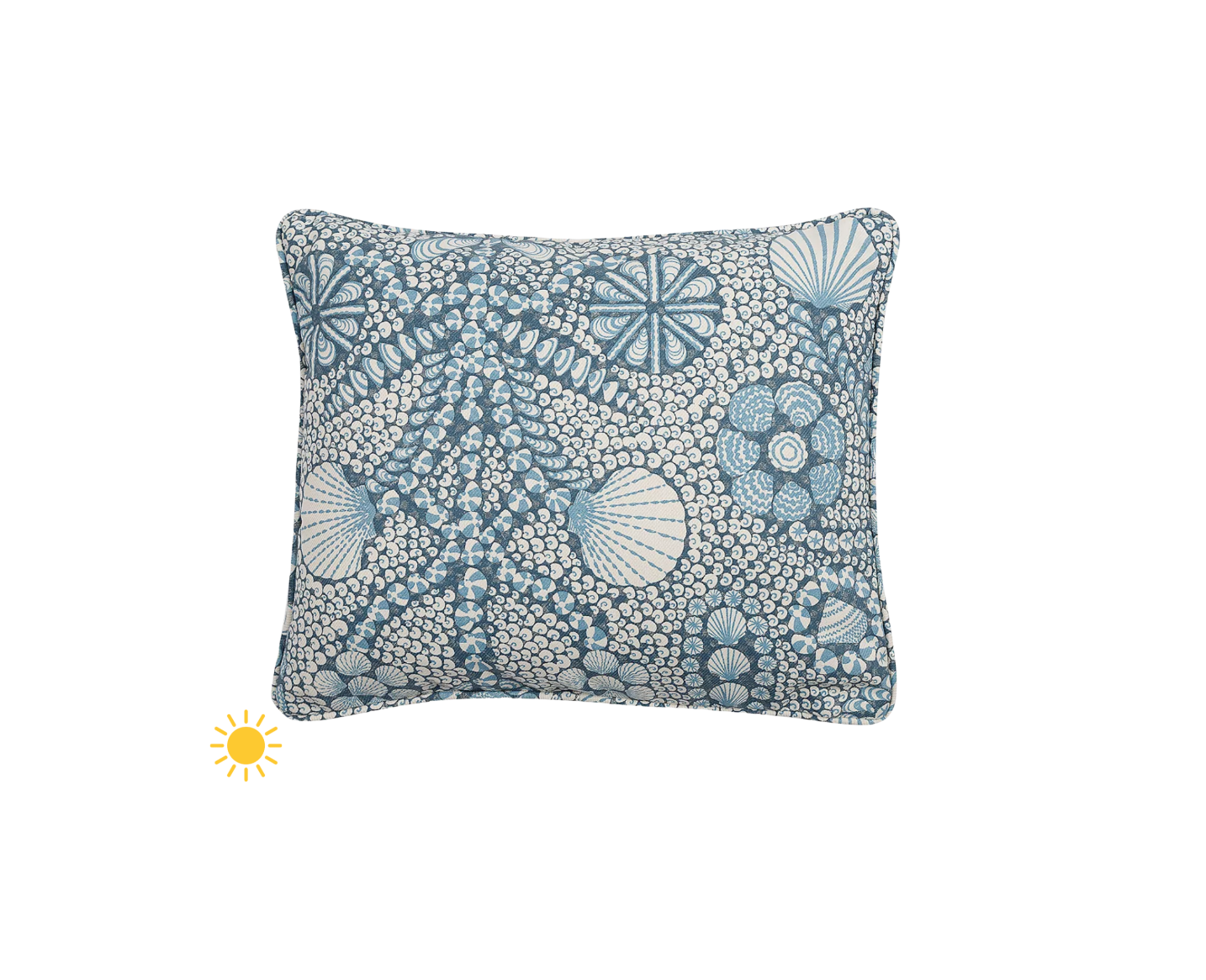 Blue Shell Grotto Pillow Outdoor