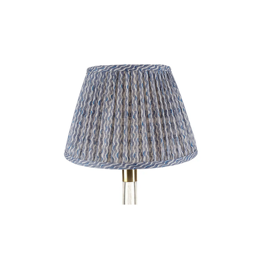 Blue Popple Round Lampshade