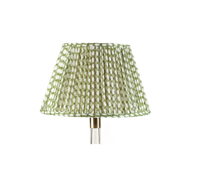 Green Wicker Round Lampshade