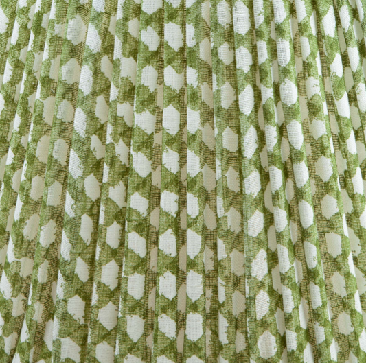 Green Wicker Round Lampshade