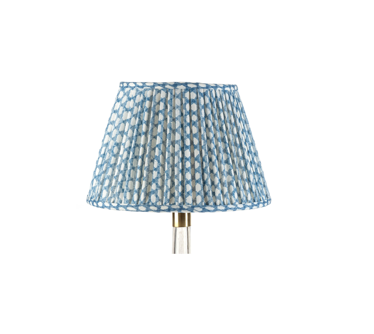 Blue Wicker Round Lampshade