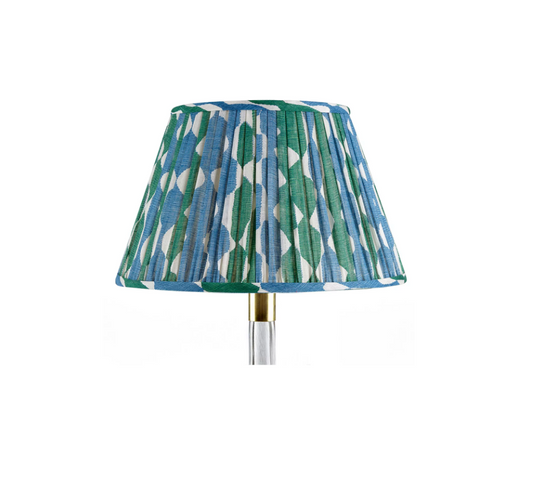 Green & Blue Whittle Round Lampshade