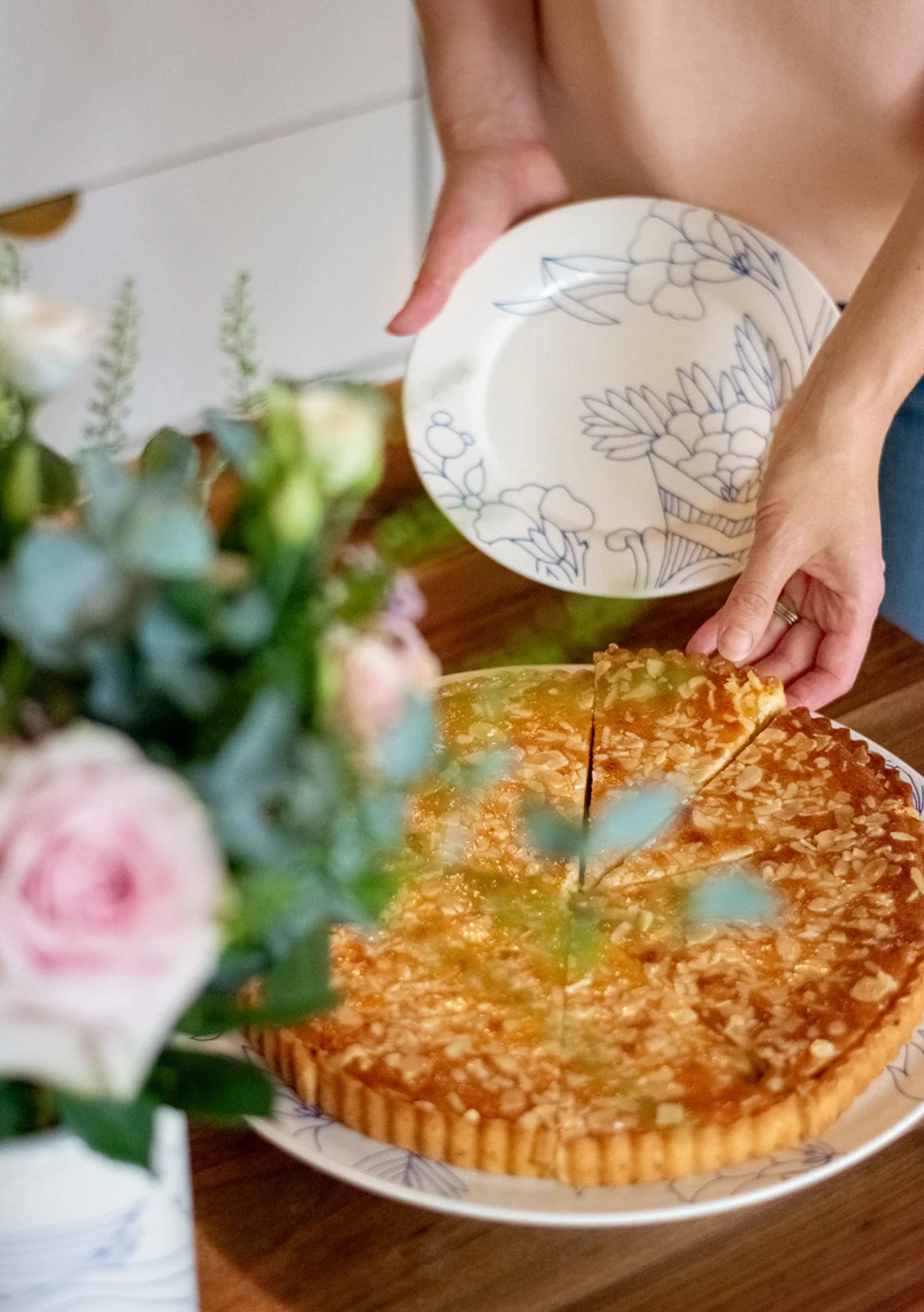 Floral Dessert Plate