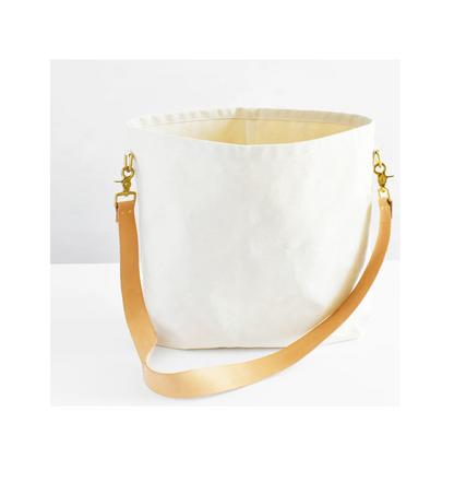 Tote Bag with Leather Strap