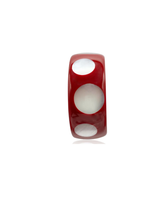 Mother of Peal Deco-Style Spotted Bracelet