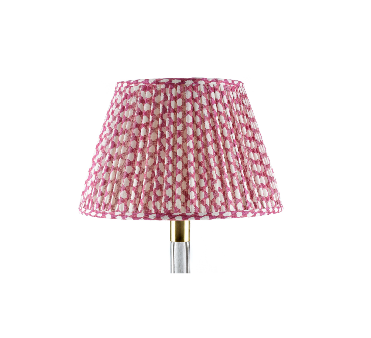 Fuchsia Wicker Round Lampshade