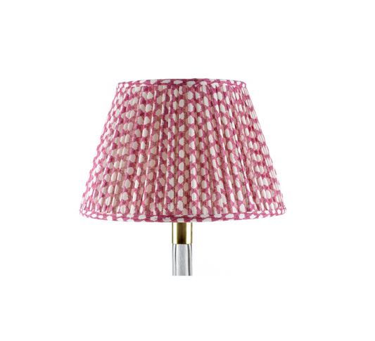 Fuchsia Wicker Round Lampshade