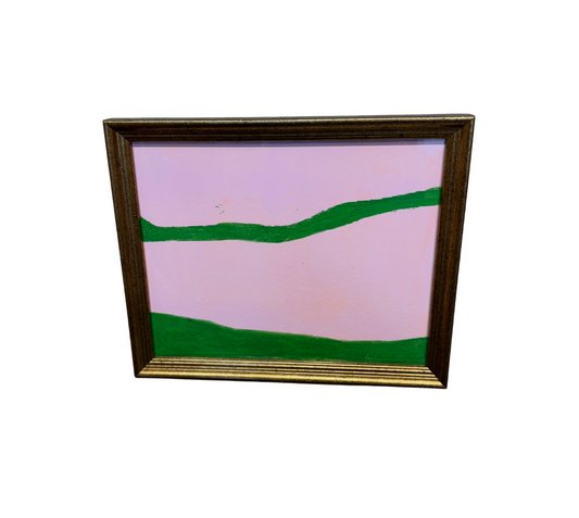 Pink & Green Abstract Print