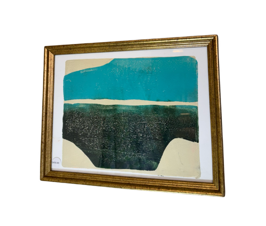 Blue & Aqua Abstract Print