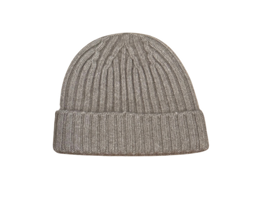 Ribbed Cashmere Beanie