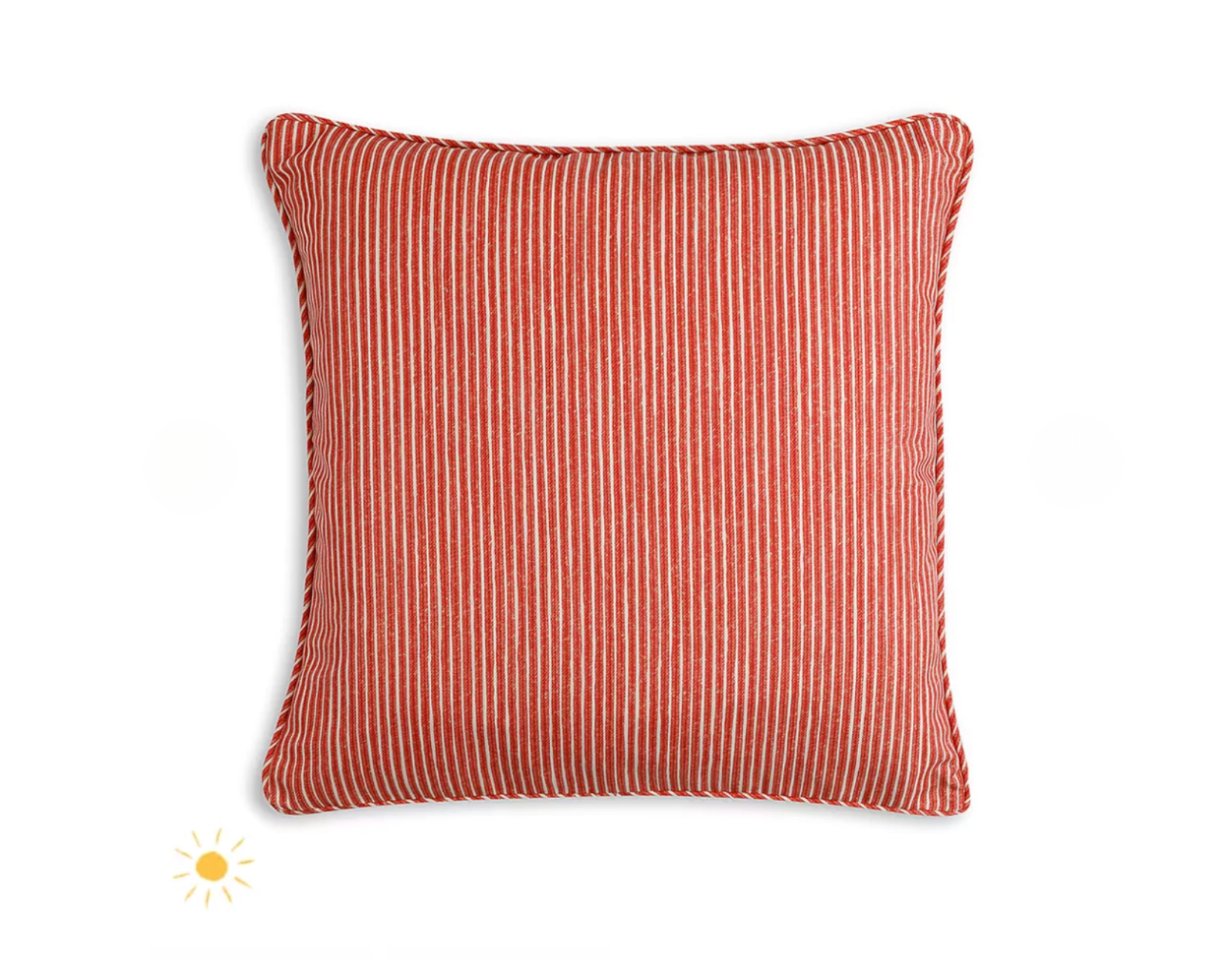 Red Poulton Stripe Pillow Outdoor