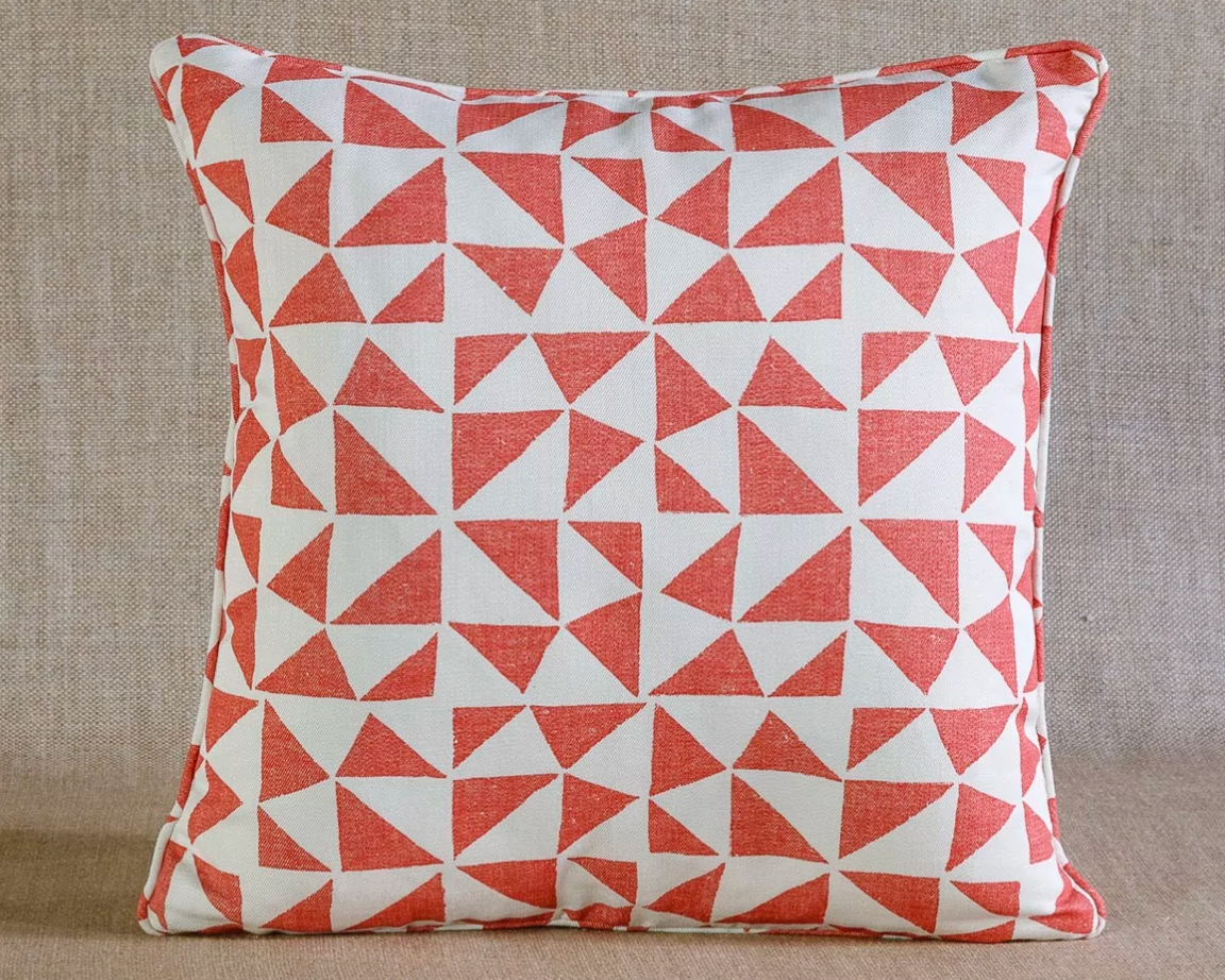 Bright Red Circus Pillow