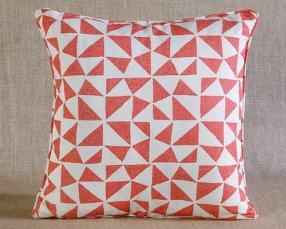 Bright Red Circus Pillow