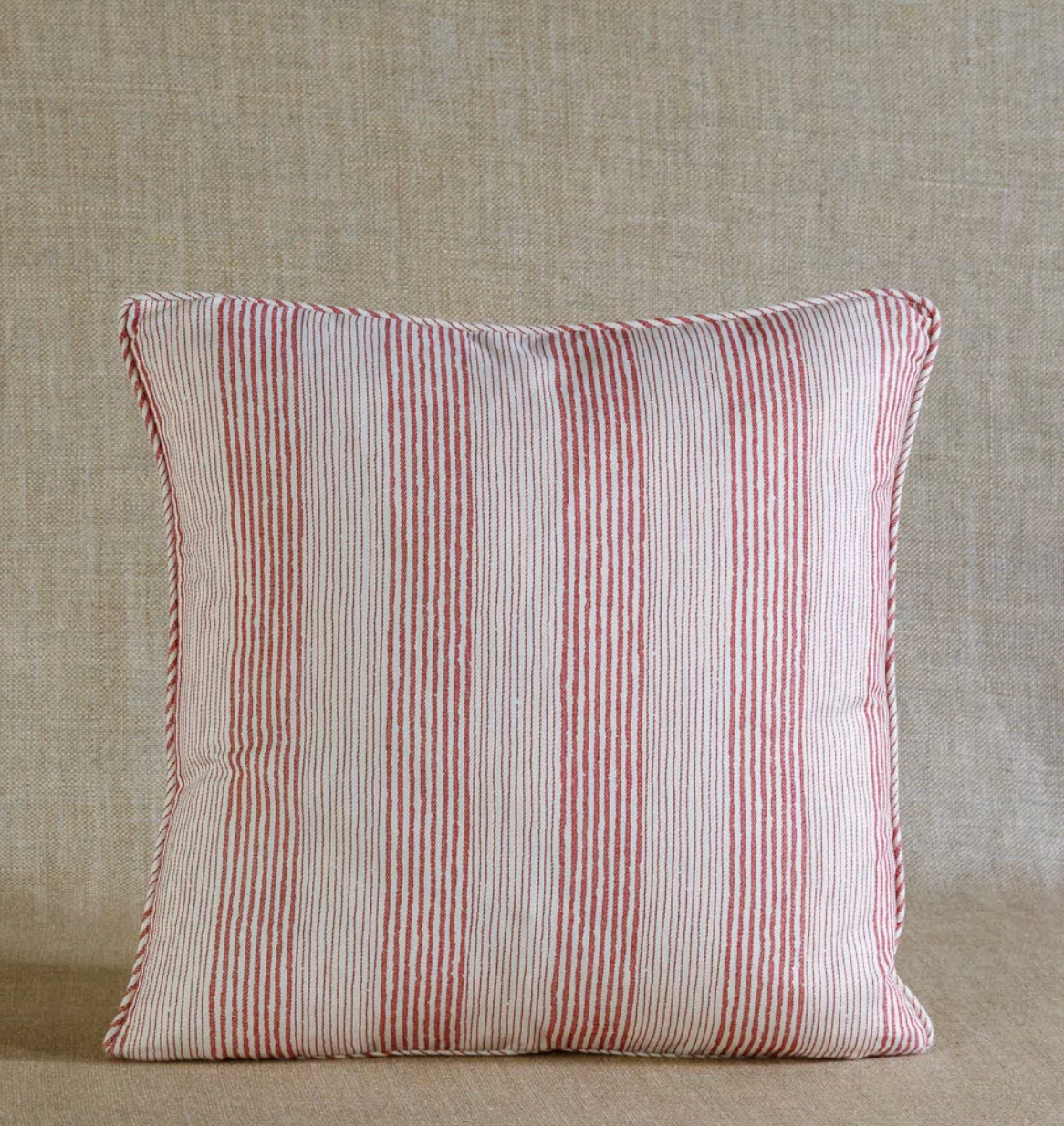 Red Ticking Pillow