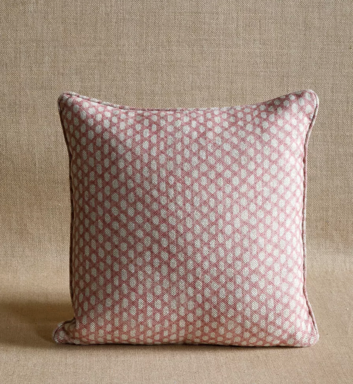 Pink Wicker Pillow