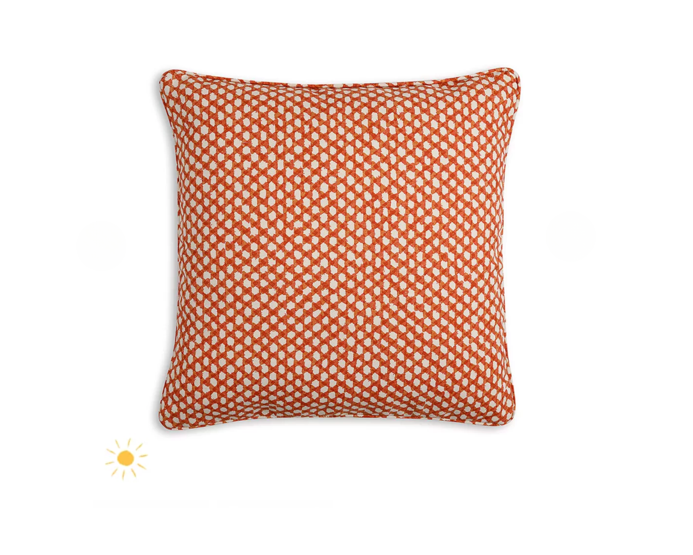 Orange Wicker Pillow Outdoor
