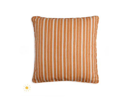 Orange York Stripe Pillow Outdoor