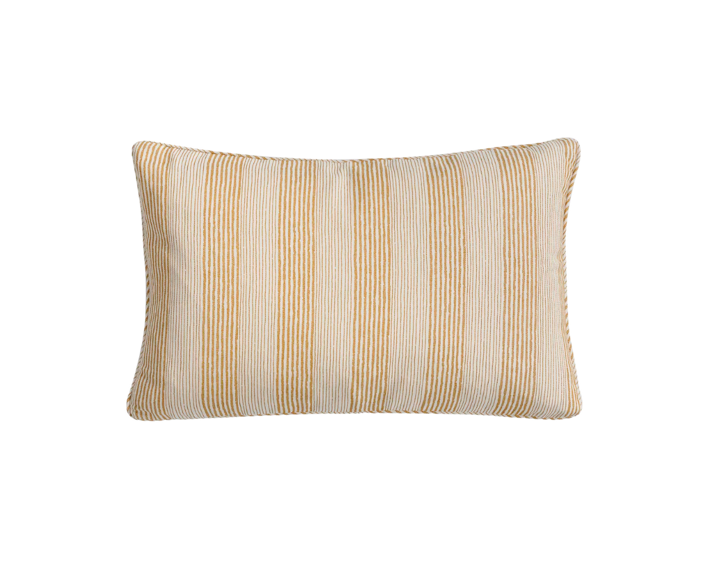 Yellow Ticking Pillow