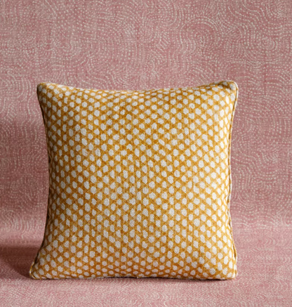 Yellow Wicker Pillow