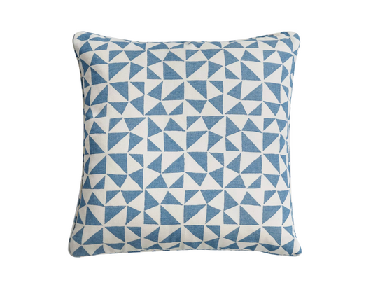 Bright Blue Circus Pillow