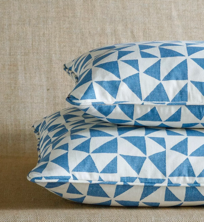 Bright Blue Circus Pillow