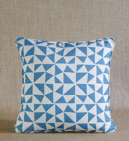 Bright Blue Circus Pillow