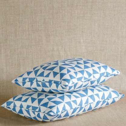 Bright Blue Circus Pillow