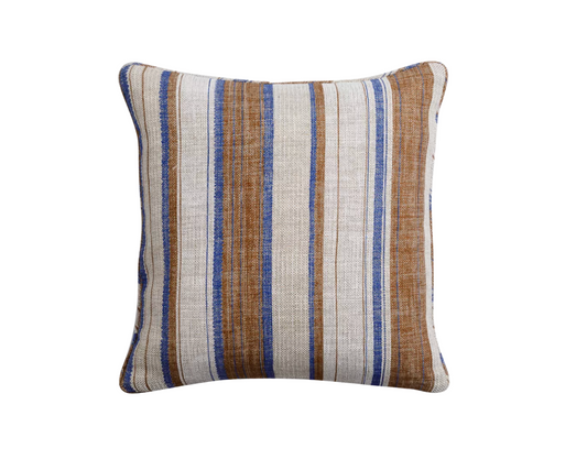 Brown and Blue Carskiey Pillow