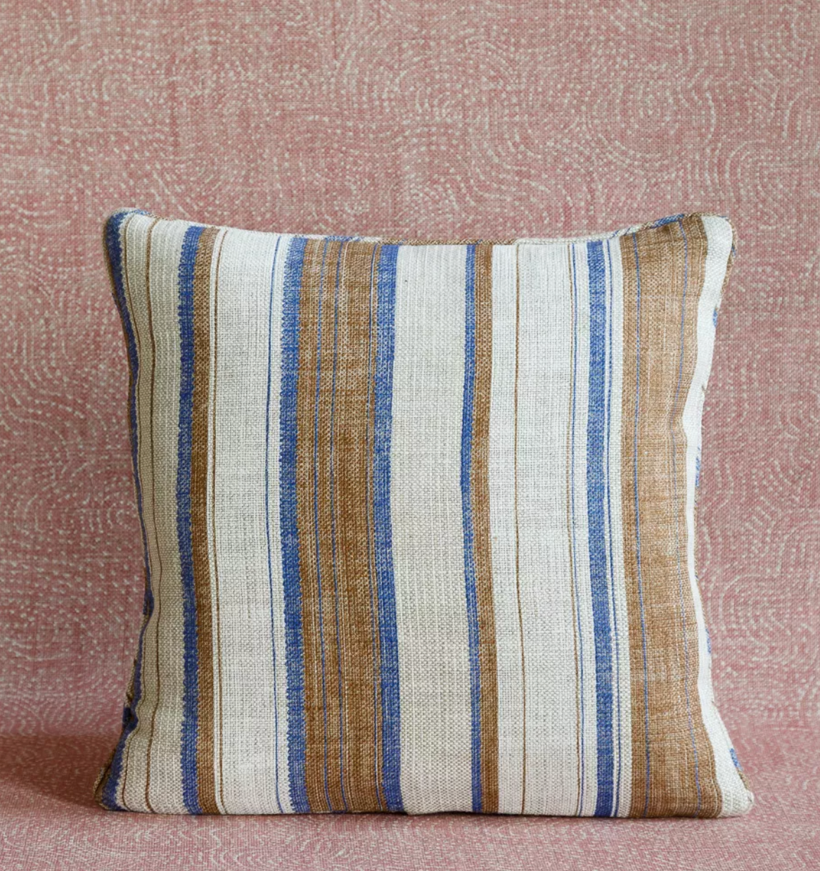 Brown and Blue Carskiey Pillow