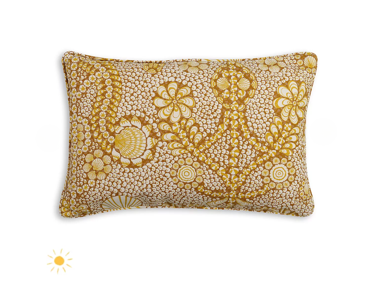 Yellow Shell Grotto Pillow Outdoor