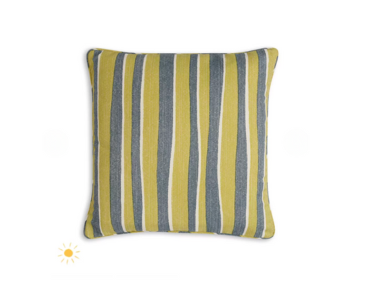 Yellow and Blue Orchard Pillow Outdoor