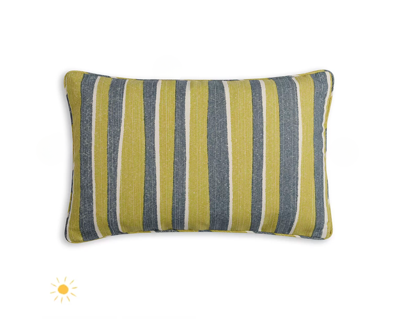 Yellow and Blue Orchard Pillow Outdoor