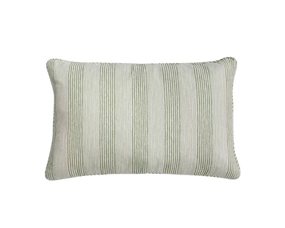 Green Ticking Pillow