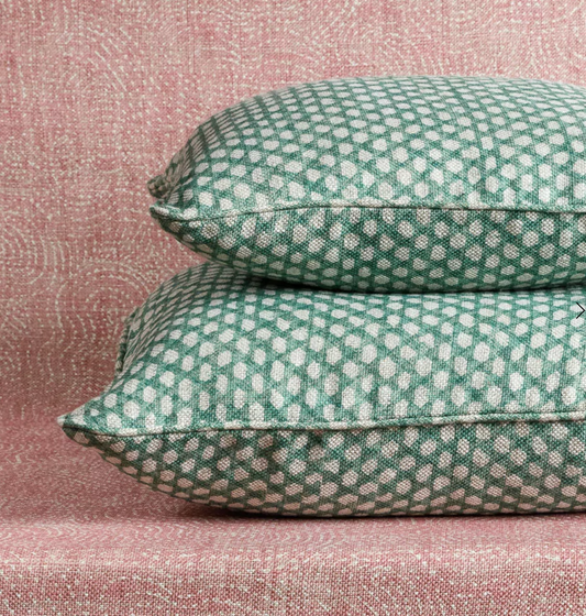 Green Wicker Pillow