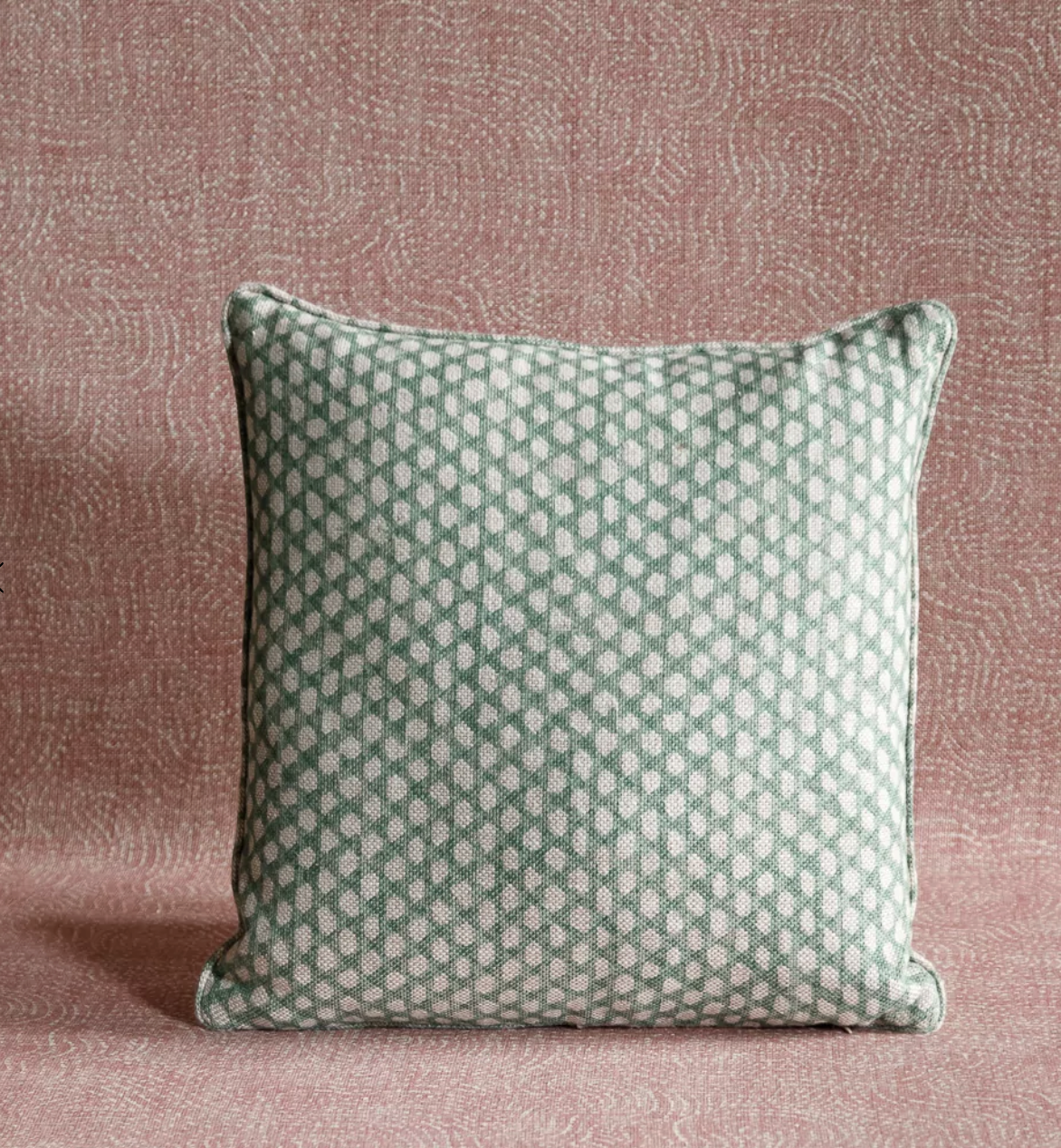 Green Wicker Pillow