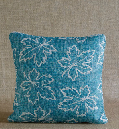 Teal Maple Pillow