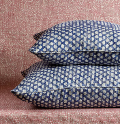 Blue Wicker Pillow