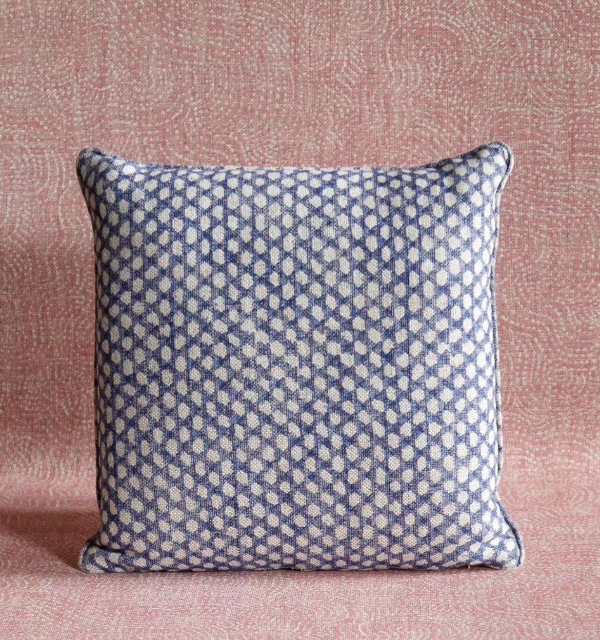Blue Wicker Pillow