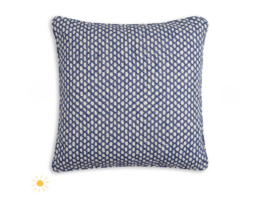 Blue Wicker Pillow Outdoor