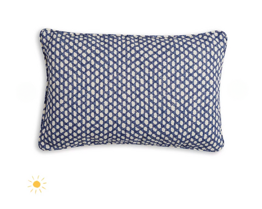 Blue Wicker Pillow Outdoor