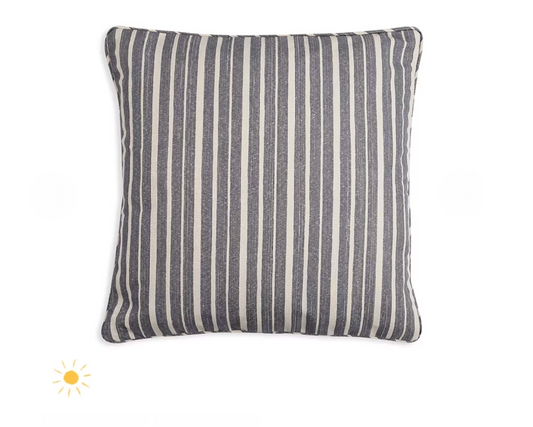 Neutral York Stripe Pillow Outdoor