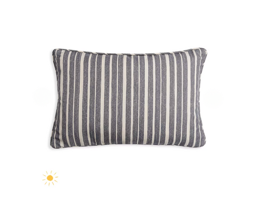Neutral York Stripe Pillow Outdoor