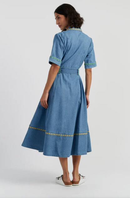 Chambray Buttercup Shirt Dress
