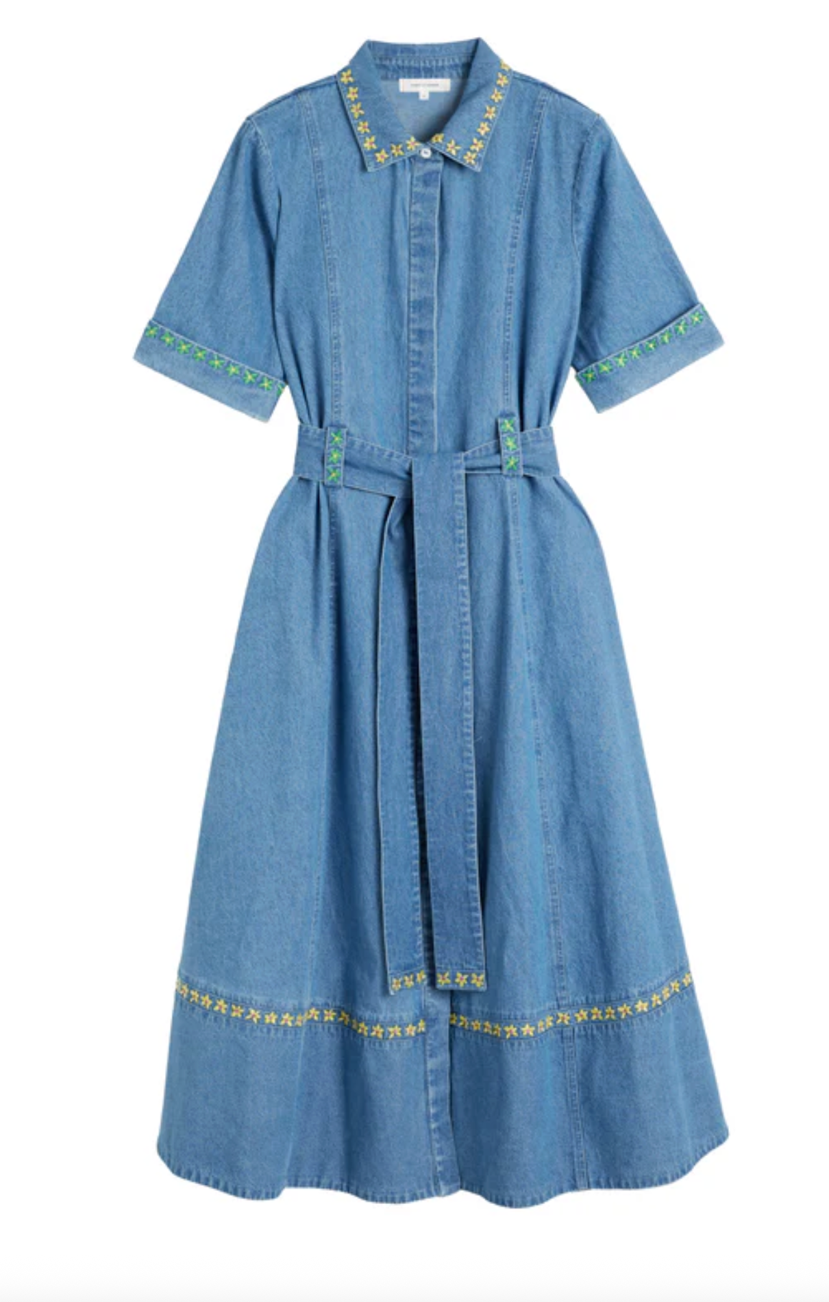 Chambray Buttercup Shirt Dress