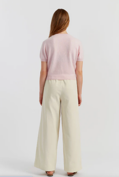 Brushed Cashmere Button Tee