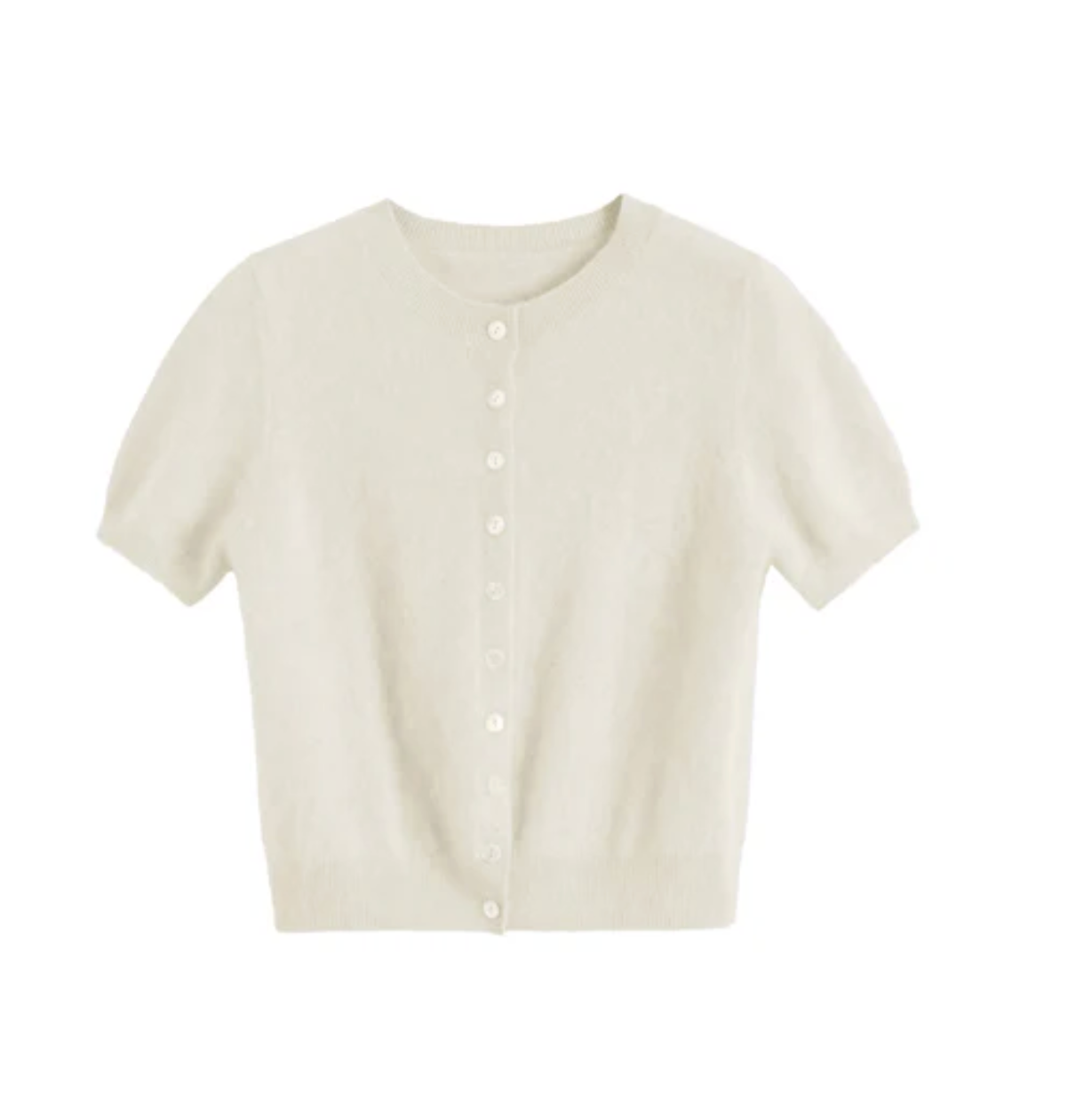 Brushed Cashmere Button Tee