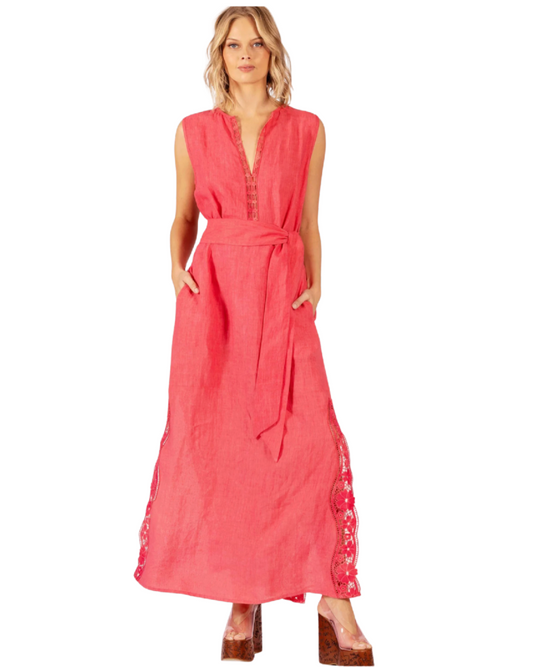 Stella Linen and Lace Dress